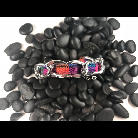 Aluminum and textile bracelet - Picture 2 of 2